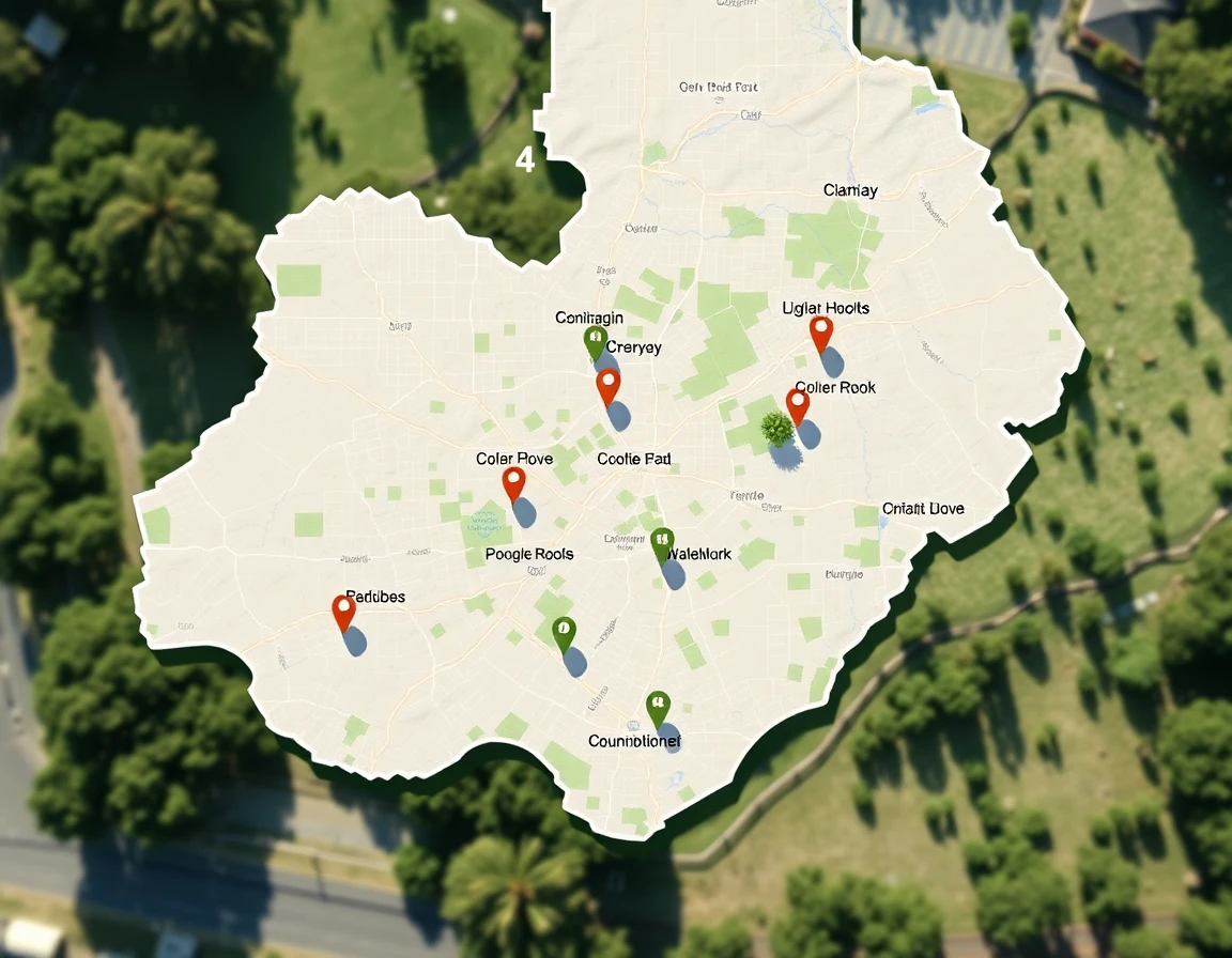 Roofing Service Areas Map